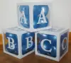 Baby Shower Favors ABC Acrylic Party Decorations Alphabet Baby Block Storage Box