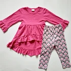 Customized high quality children's wear girl suit and wholesale top pants.