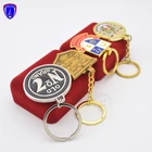 Antique gold silver copper plating metal football keychain keychain custom keychain craft gifts for team and fans