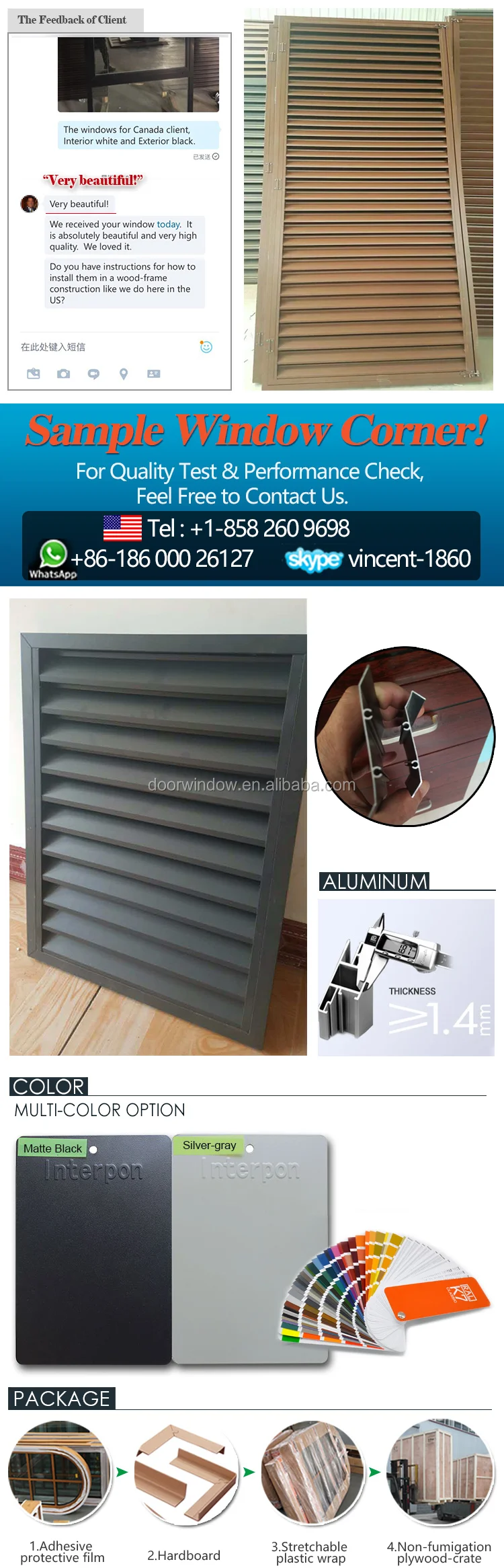 Factory direct selling double hung window sash replacement concertina shutter doors circular shutters