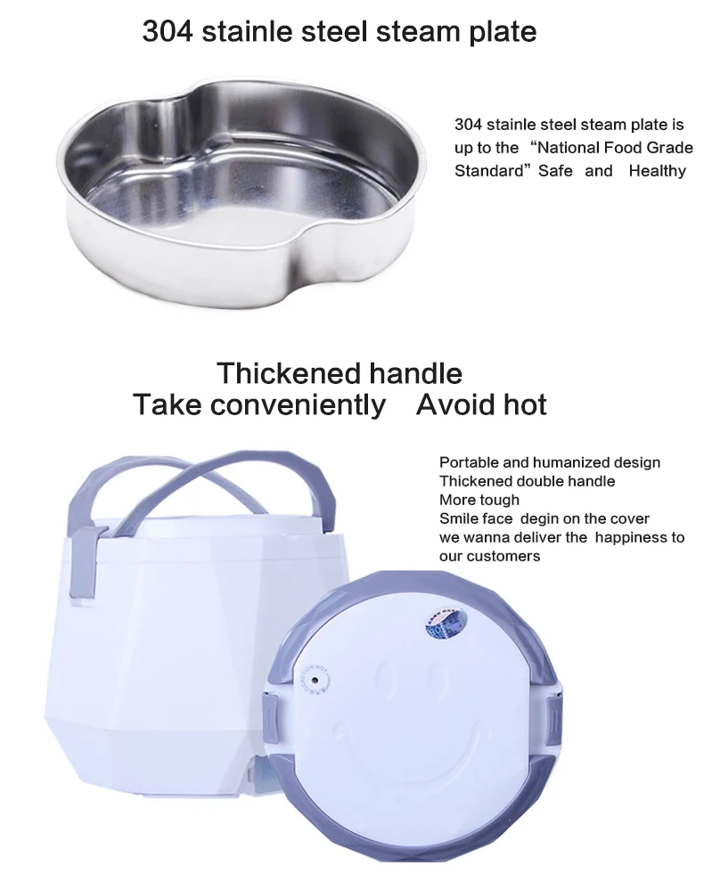 Hot selling diamond shape portable mini electric rice cooker for car use for travel