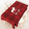 China Supplier Animal Print Table Cloth Knitted Pattern Red Christmas Jacquard Tablecloth