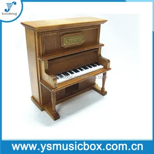 wooden piano shape music box birthday gift for lover