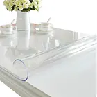 EU Standard Waterproof Soft Clear Transparent Pvc Plastic Table Cloth