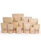 kraft paper poly lined bag /paper bag with plastic lining