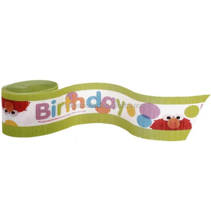 Source 81 Feet Long Crepe Paper Streamer Garland For Birthday