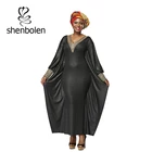 ZH119 Stylish Satin Sexy African Kaftan Wholesale Women Beaded Maxi Dress Evening Dress