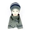 HZM-13599002 Hot Selling OEM Warm Good Feelings kids acrylic stripe knitted scarf and hat set