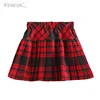 /product-detail/girls-kids-casual-elastic-waist-pleated-mini-skorts-plaid-skirt-60807813319.html