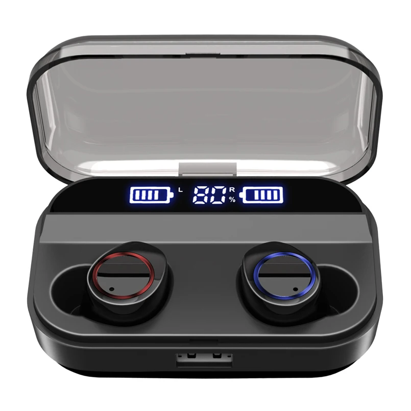 TWS Wireless Earphone Blue tooth 5.0 Earphones Power Display Touch Control Sport Stereo Two Way Radio Earbud Charging Box - ANKUX.COM