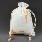 Cotton canvas pouch drawstring bag for wedding party, cotton bag mini