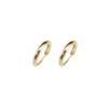 European Simple Design Sterling Silver Woman 18k Gold Plated Hoop Earrings