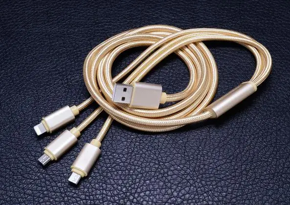 2018 hot selling 3in1 Retractable Charger Multi Type C Mini Braided Android Usb Cable For iPhone - ANKUX.COM
