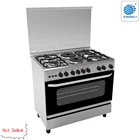 2019 hot sale 90*60cm stainless steel body freestanding cooking range with 4 gas burners and 2 hotplates