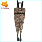 Camo Fishing Wader Custom Made Chest Wader Waterproof Plus Size Nylon Wader with PVC Boots Fishing Wear