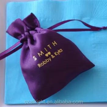 Satin Bag Personalized Favor Bag Colors Custom Printed Indian