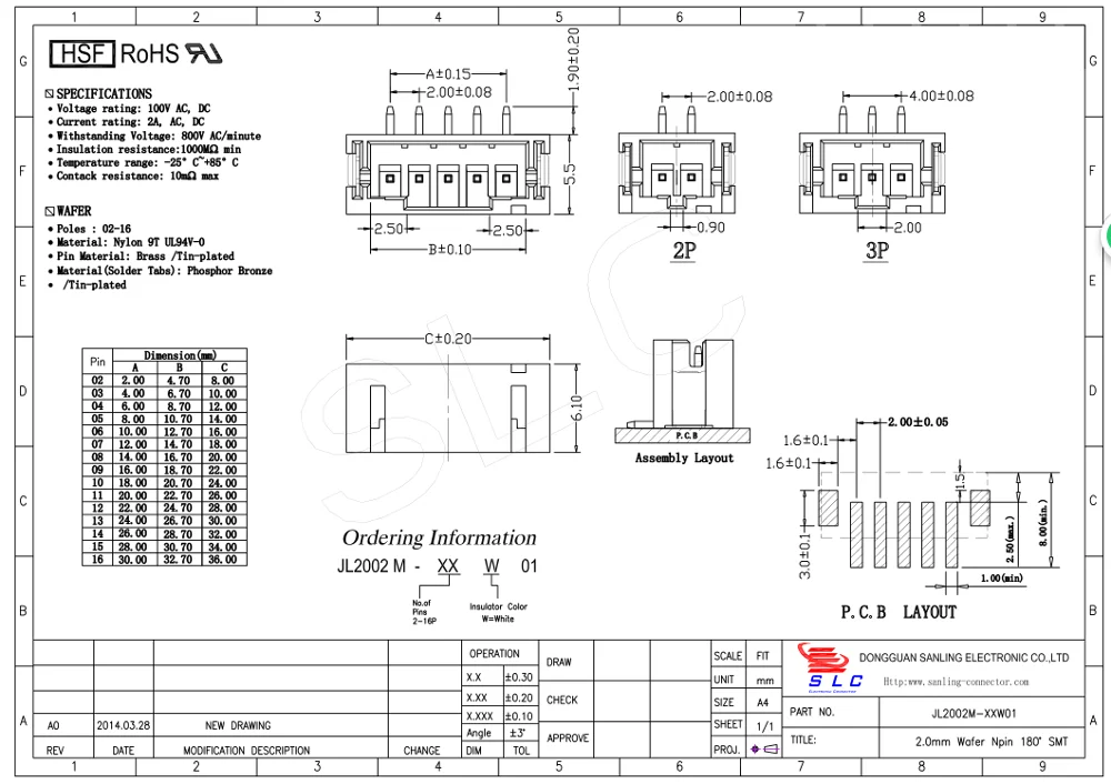 5毫米 4pin 7pin 晶圆连接器,外壳和端子连接器