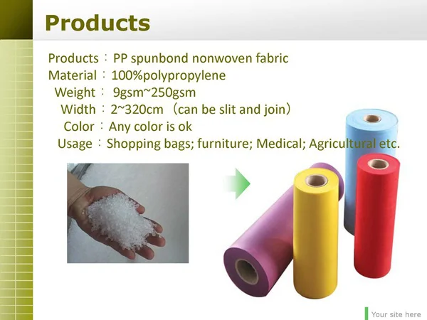 Alibaba Supplier 100% PP Spunbond Print Non Woven Fabric Roll