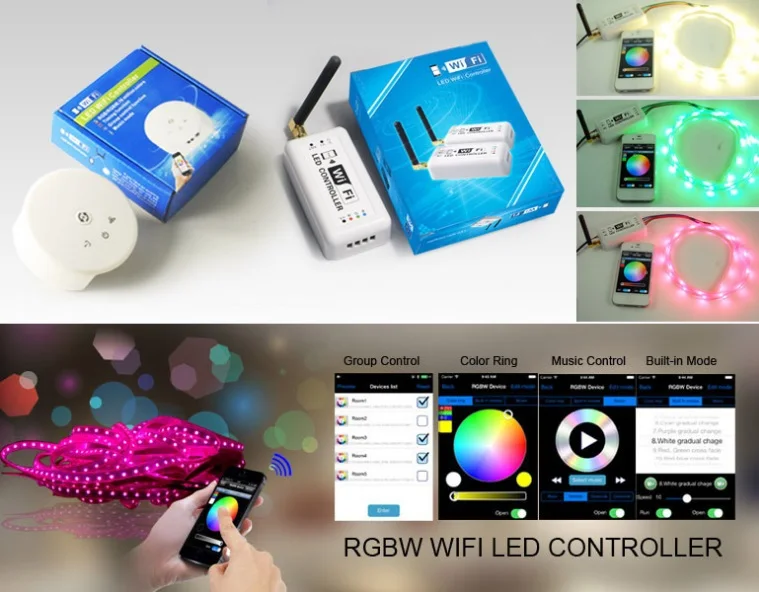 2015 new led products wifi connected led controller rgb with dimmer timers - ANKUX.COM