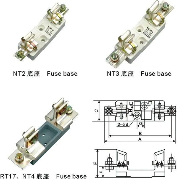 NQQK NT2-NT3 NT3 NH4  Resin ceramics HRC Low Voltage Fuse base and holder.jpg