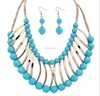 Fashion Acrylic Bead African Beads Jewelry Set Multi layer Necklace And Earring Set and jewelry set made in China