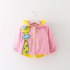 ZH02864B Spring Autumn Fashion Baby Girls Hoodies Cartoon Outerwear Children's Coat