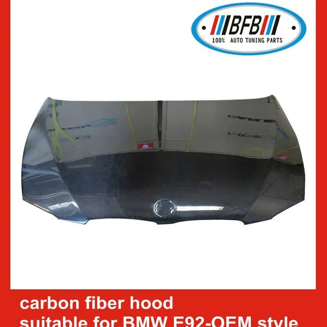 auto carbon fiber engine hood bonnet for bmw e92-oem style