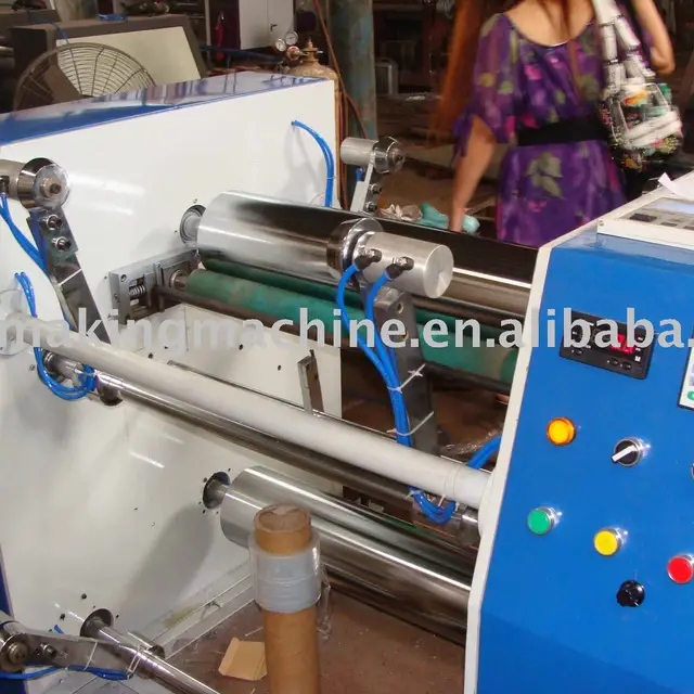 stretch film rewinding and slit machine