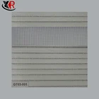 Horizontal Polyester Zebra Blind fabric with silver cord/ roller fabric
