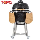 Outdoor Rotating Bbq Grill 23" Smokeless Charcoal Kamado Rotisserie