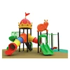 Amusement Preschool children plastic swing and slide set outdoor playground equipment