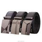 Brand custom Genuine Leather belt man's automatic belts for men cow hide can print logo ratchet belt