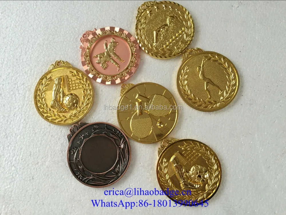 gold / silver / copper / antique plated 2d 3d metal sport medal