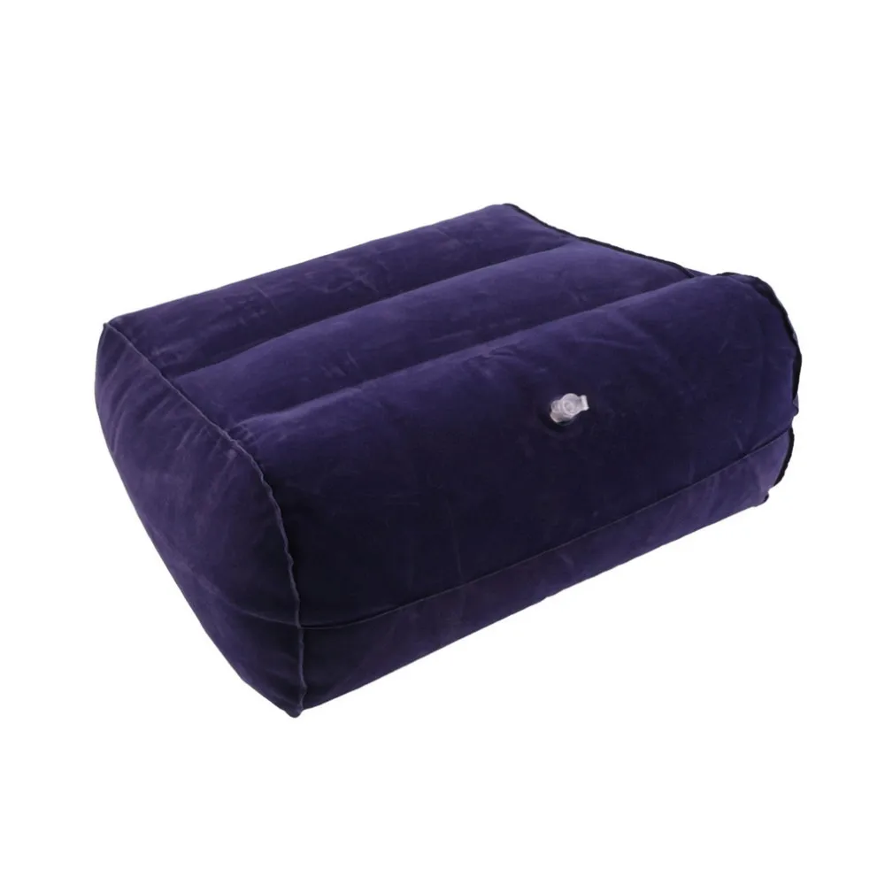 Soft Inflatable Suede Fabric Travel Foot Rest Pillow Footrest Helps Reduce DVT Risk on Flights 28x37cm Cheap And New Hot Selling