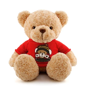 large sweater teddy bear doll plush toy bear cloth doll hug bear