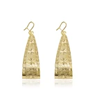 93693 xuping tear drop hoop 14k gold color for young woman turkish indian earring