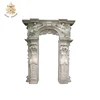 Decorative polished home natural white stone door frame surround for sale NTMD-013Y