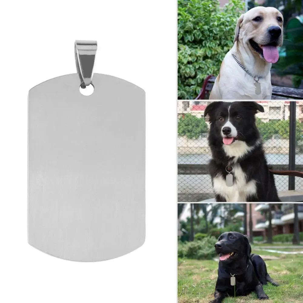 Promotions! Fashion Military Men's Stainless Steel Silver Plain Dog Tag Pendant No Chain Free shipping