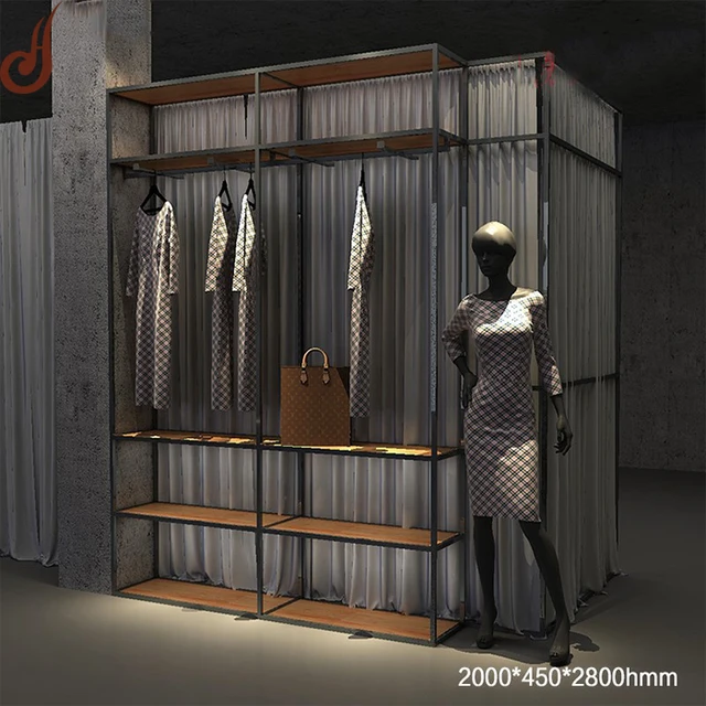 iron clothes display stand