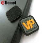 customized garment 3d rubber badge with hook and loop for clothing