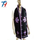 Custom Design Elegant Purple Winter Stretch Knit Scarf With Logo