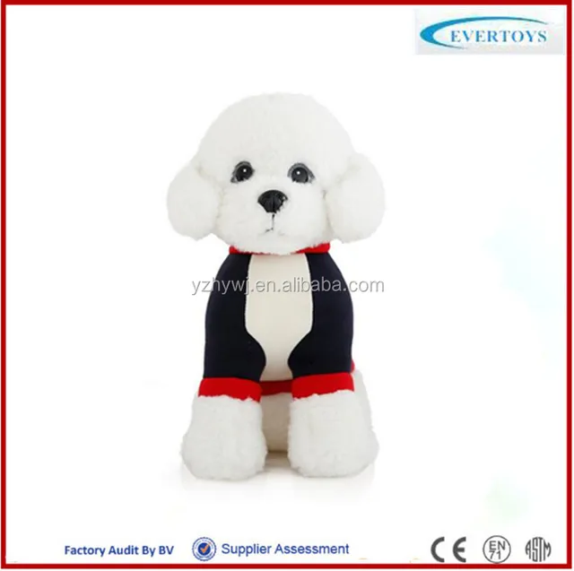 popular plush teddy dog toy with cloth for sale