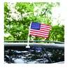 Hot Selling Custom Size Cheap Custom Patriotic Car Truck Window Clip Flag And Flagpole
