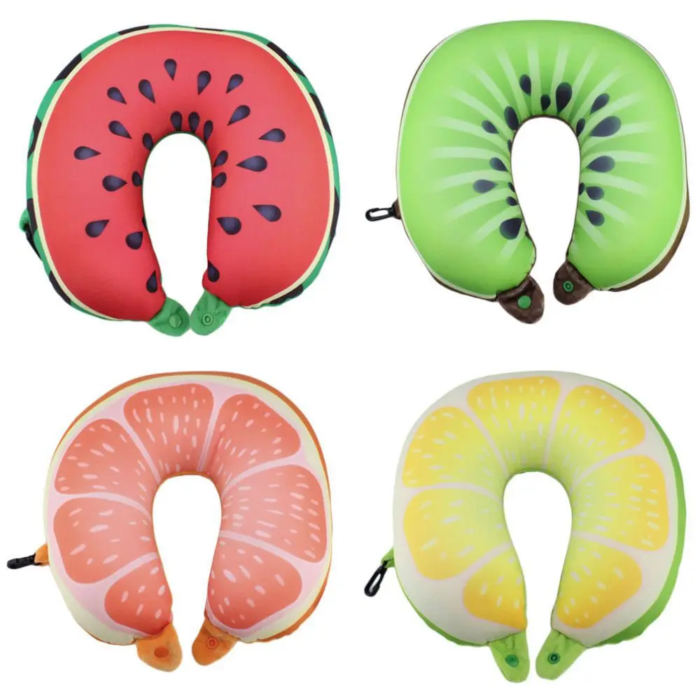 Fruit U Shaped Pillow Cushion Nanoparticles Neck Pillow Car Travel Pillow
