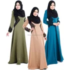 Modest lace design muslim long dress islamic maxi dress abaya 2016