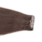 Hand Tied PU Tape Hair Extension Hot Selling Straight PU Skin Weft Brazilian Hair for Invisible Tape Hair Extension
