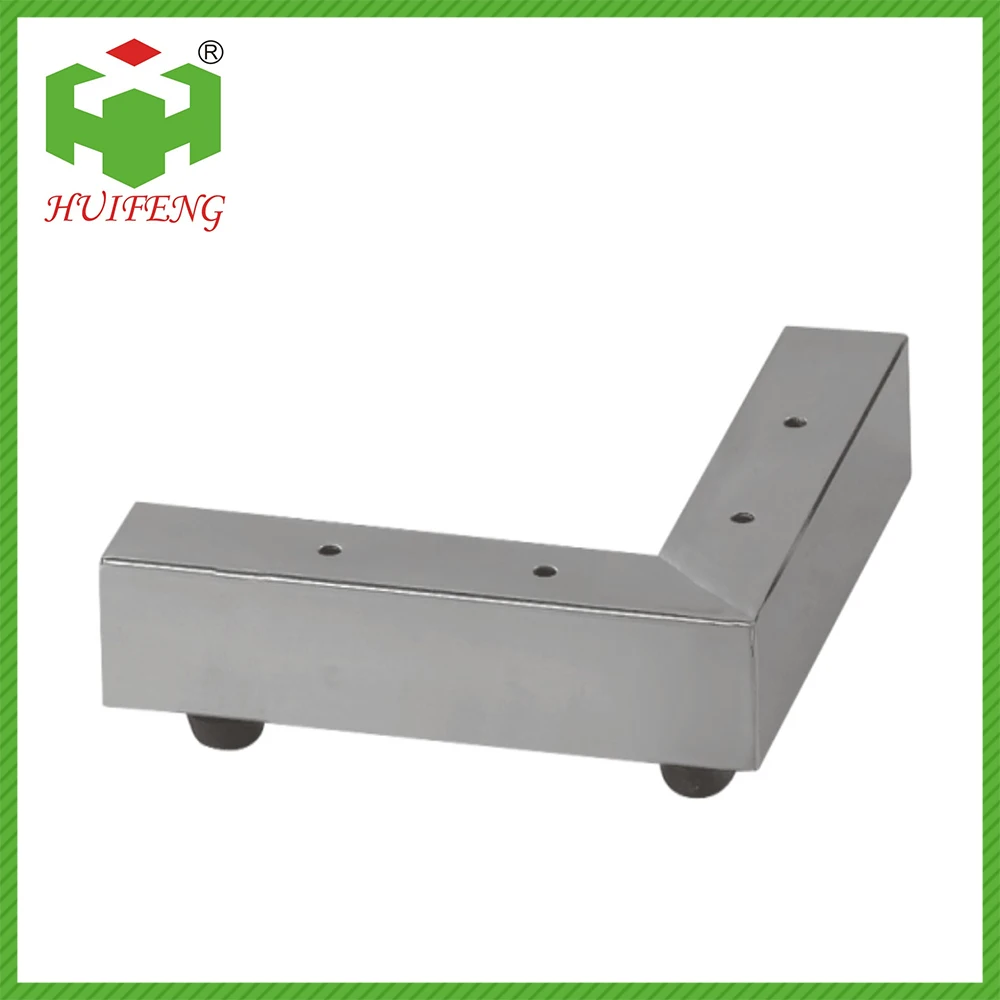 Office Square Brushed Stainless Steel Furniture Angled Metal Sofa