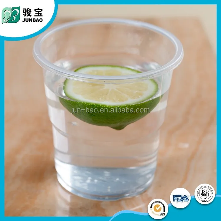 Custom disposable transparent beer 90ml plastic cup for hot and cold drinking