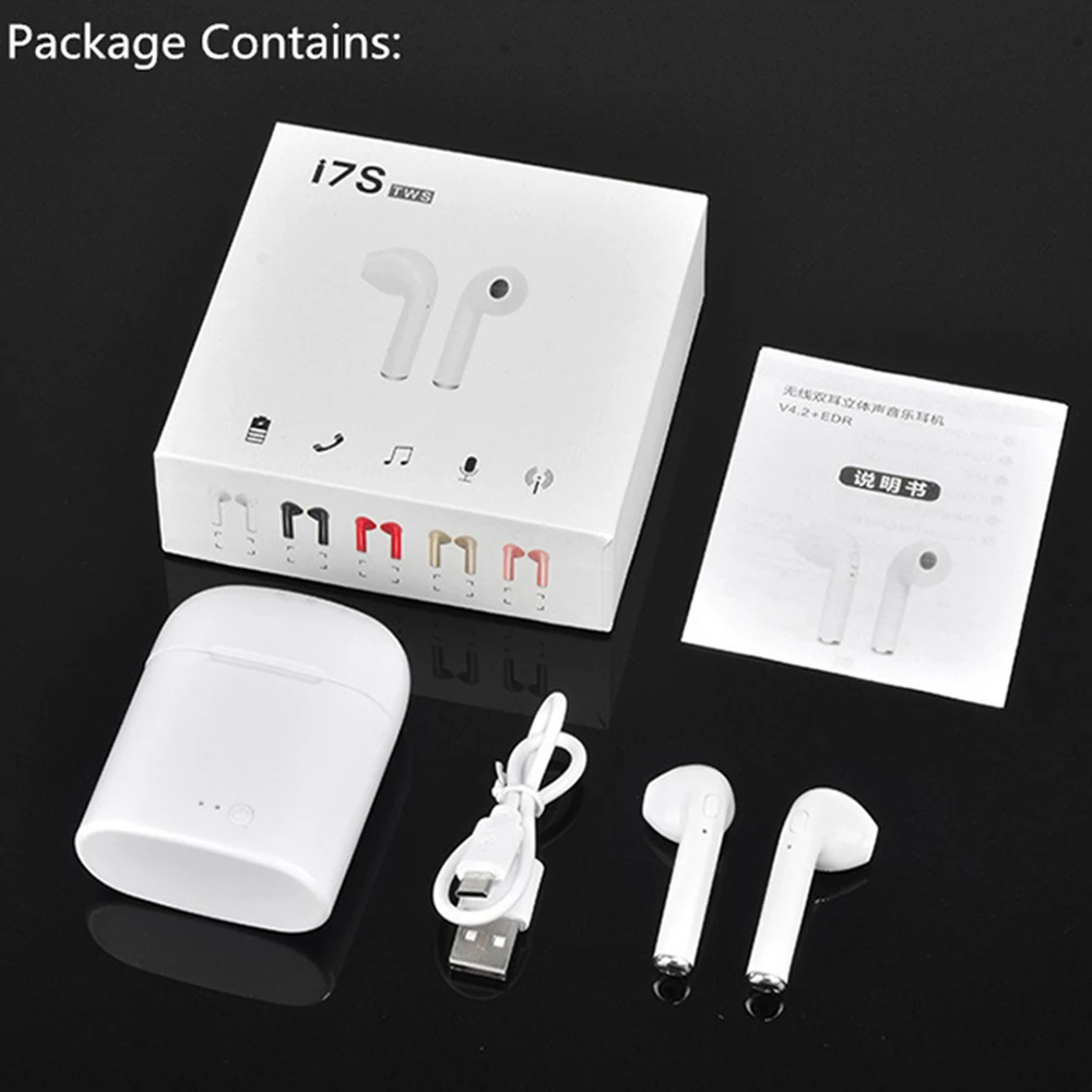 Mini Sport TWS I7s Wireless Earphones I7S TWS Earbuds with Charging Box In Ear Used Mobile Phone - ANKUX.COM
