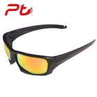 Ptsports Grey Polarized Lens Army Green frame Cycling sunglasses Running Faishing Usage Googles Simple Bicycle sunglasses
